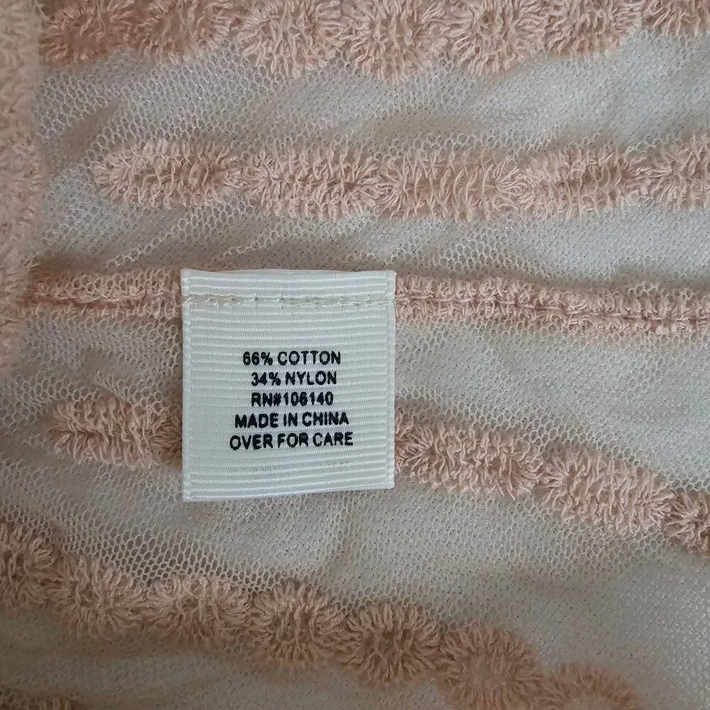 Ultra Pink Light Pink Lace Embroidered Floral 3/4 Sleeve Blouse Women's Size 1X - Picture 7 of 10